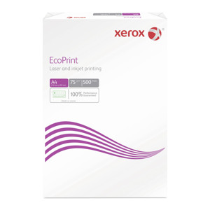 Xerox, EcoPrint, white, uncoated, Copier paper, woodfree ECF, 75g/m2, 210mm x 297mm, A4, long grain, pack of 500 sheets, 003R90003